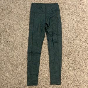 Green and black heather leggings